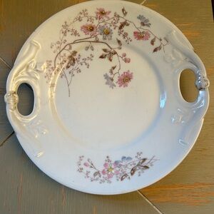 Vintage Limoges BDL Floral Ceramic Serving Platter